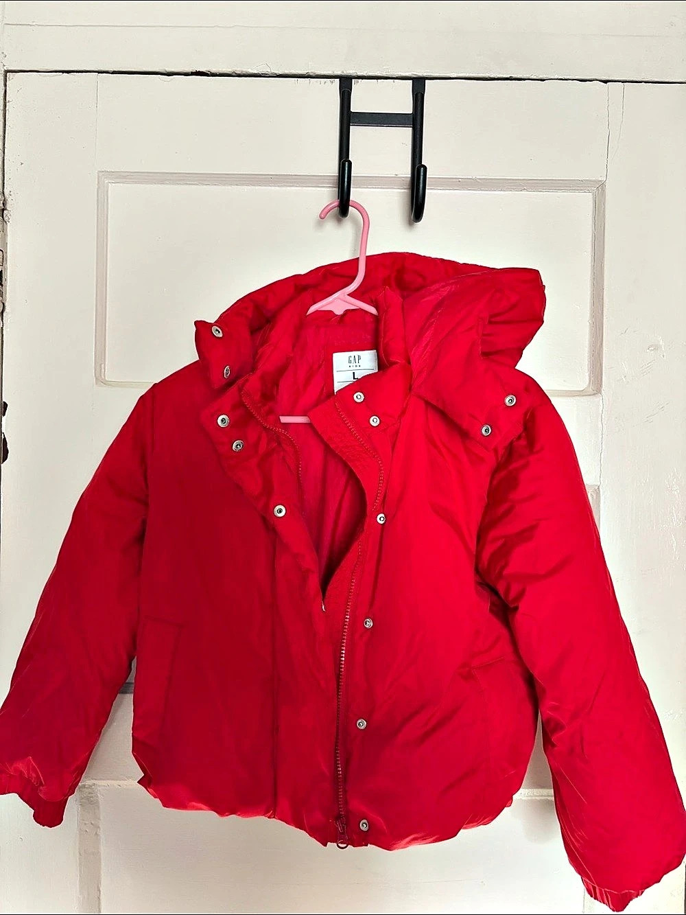 GAP Kids Lightweight Puffer Jacket Red Girls Large
